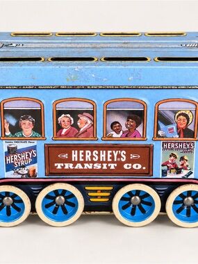 Hershey's Blue Tin Train Decorative Box